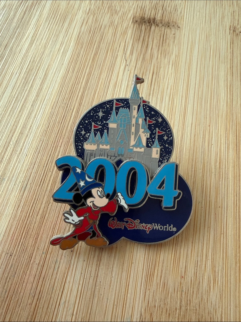 Disney Silver Backing Enamel Pin - 2004 Collector Mark
